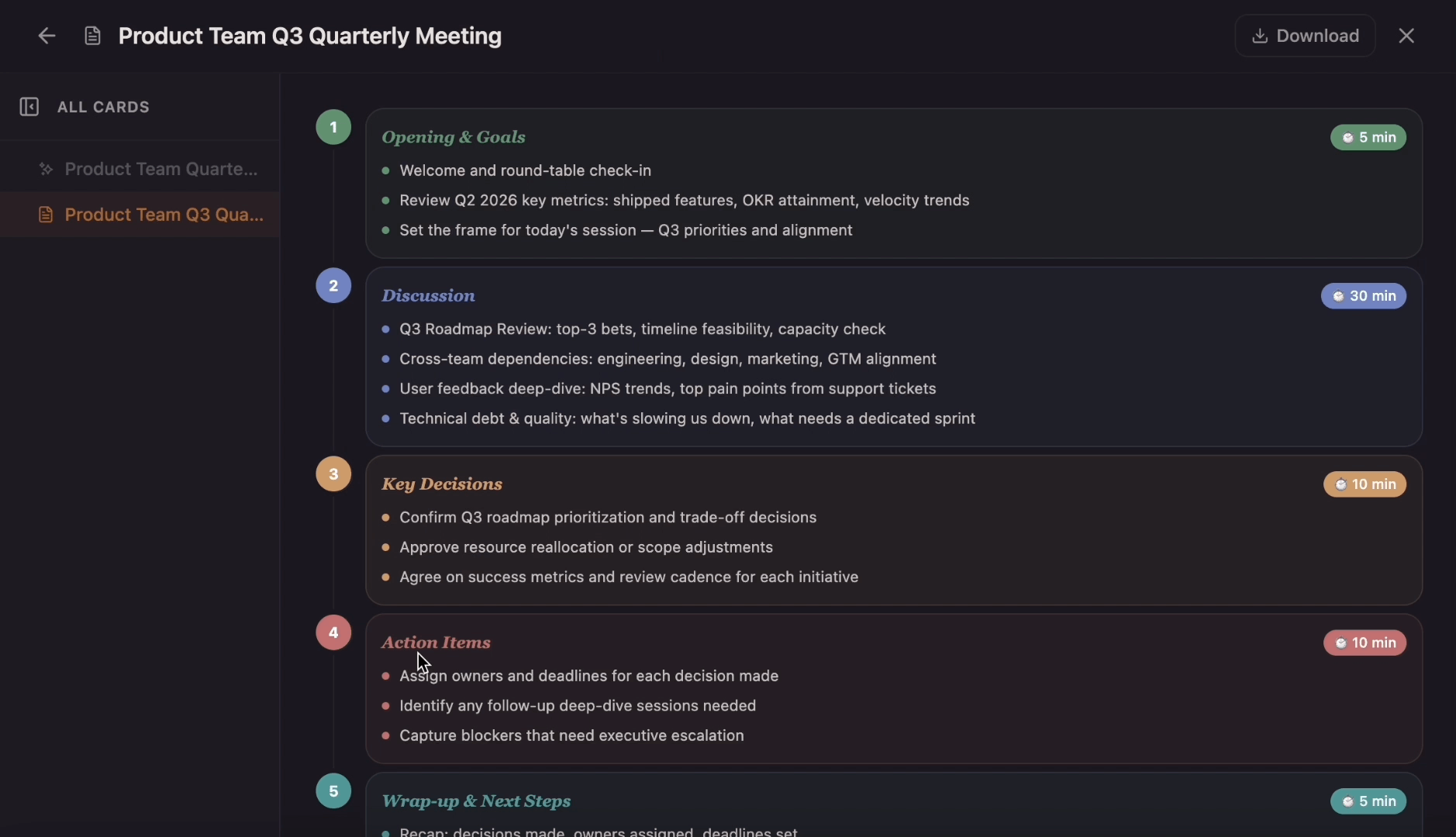 Meeting Agenda Template