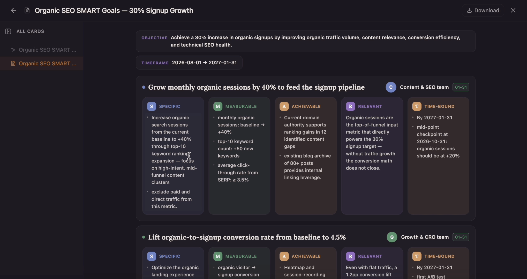 SMART Goals Template