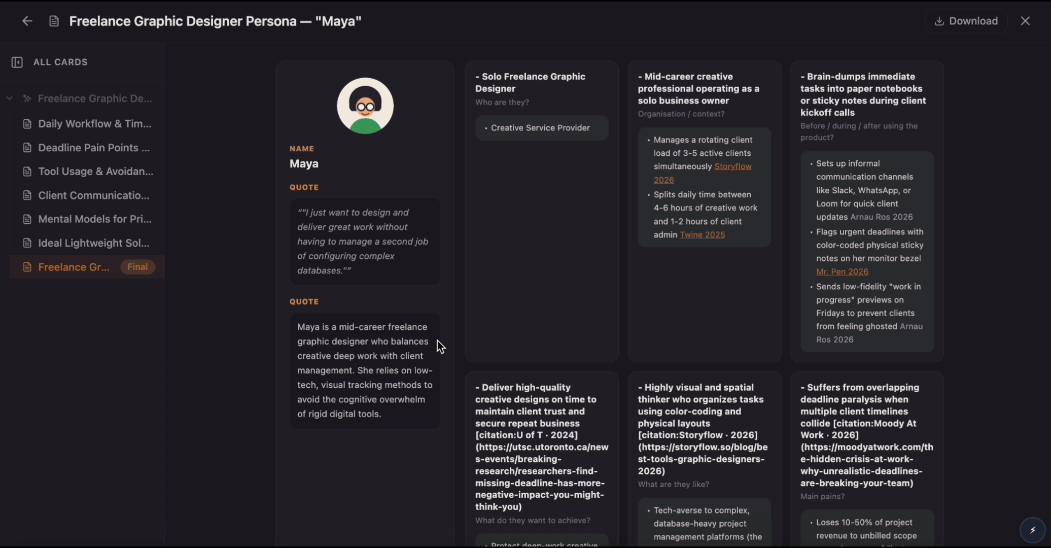 User Persona Template